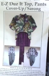EZ DUZ IT BUTTON CUT OUT TOP,COVER UP/SARONG,PANTS PATTERN 8-22